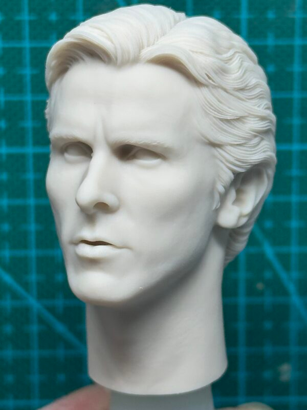 Christian Bale Batman - 1/6 Scale Unpainted Action Figure Head Sculpt