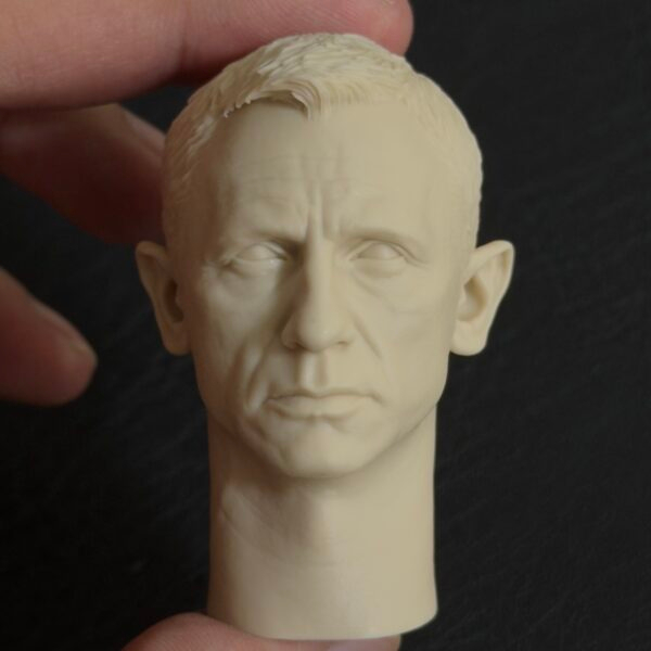 主图_01 Daniel Craig James Bond - 1/6 Scale Unpainted Action Figure Head Sculpt