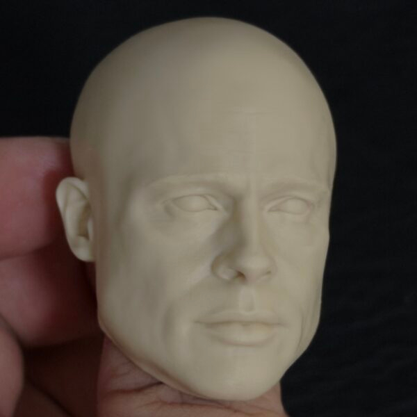 Brad Pitt - 1/6 Scale Unpainted Action Figure Head Sculpt