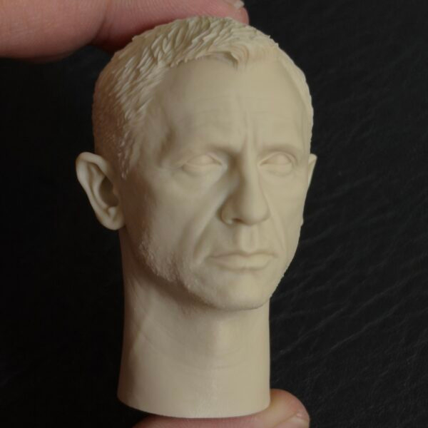 主图_02 Daniel Craig James Bond - 1/6 Scale Unpainted Action Figure Head Sculpt