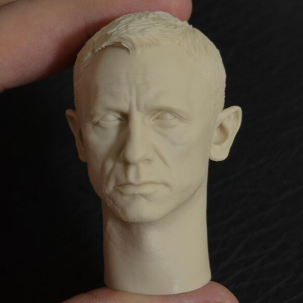 主图_03 Daniel Craig James Bond - 1/6 Scale Unpainted Action Figure Head Sculpt