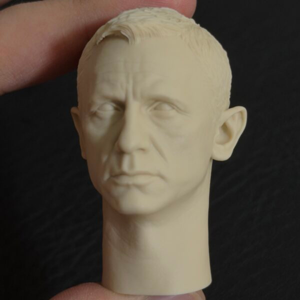 主图_03 Daniel Craig James Bond - 1/6 Scale Unpainted Action Figure Head Sculpt