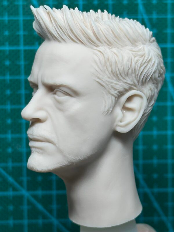 Tony Stark Ironman - 1/6 Scale Unpainted Action Figure Head Sculpt