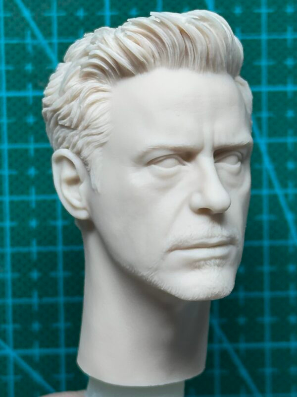 Tony Stark Ironman - 1/6 Scale Unpainted Action Figure Head Sculpt