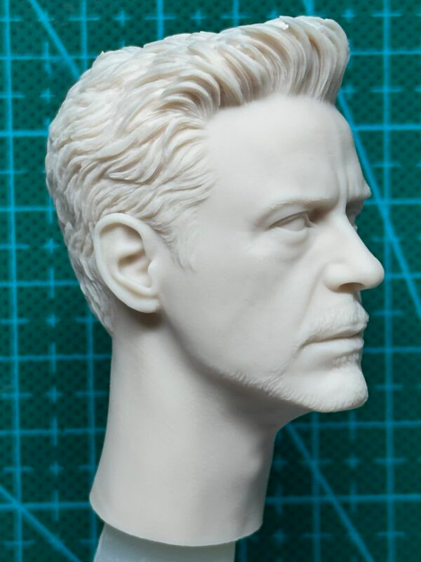 Tony Stark Ironman - 1/6 Scale Unpainted Action Figure Head Sculpt