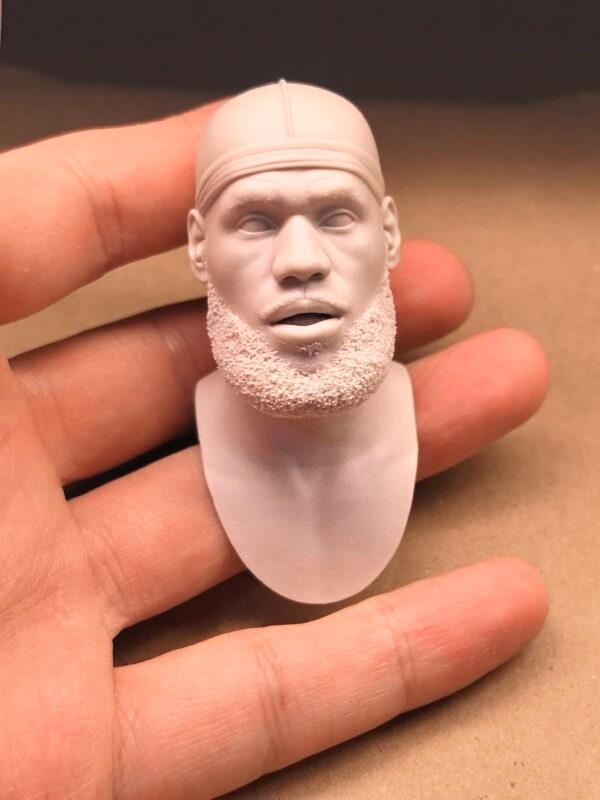 主图_01 NBA LeBron James - 1/6 Scale Unpainted Action Figure Head Sculpt