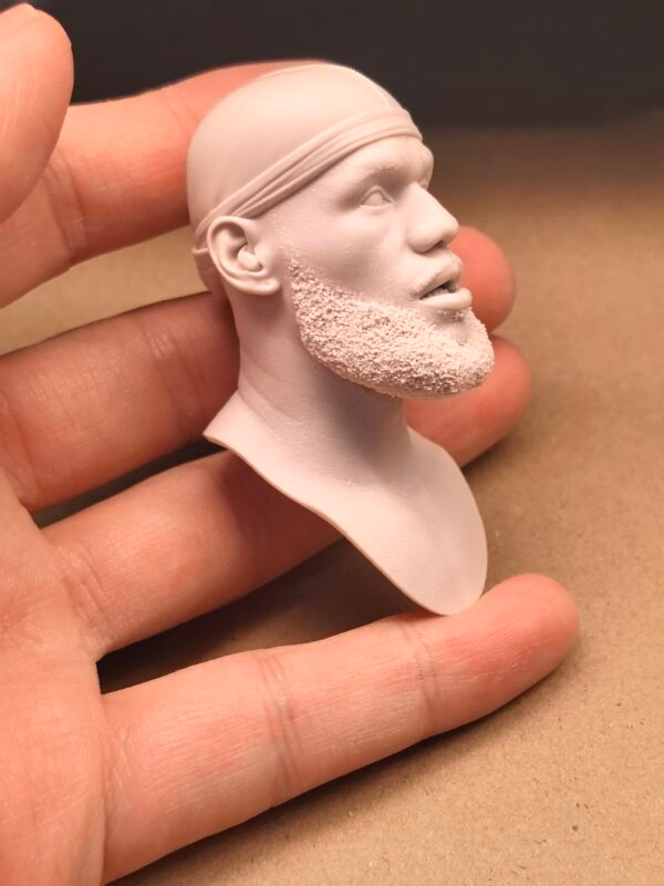主图_02 NBA LeBron James - 1/6 Scale Unpainted Action Figure Head Sculpt