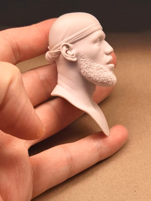 主图_03 NBA LeBron James - 1/6 Scale Unpainted Action Figure Head Sculpt