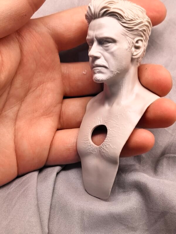 Tony Stark Ironman - 1/6 Scale Unpainted Action Figure Head Sculpt