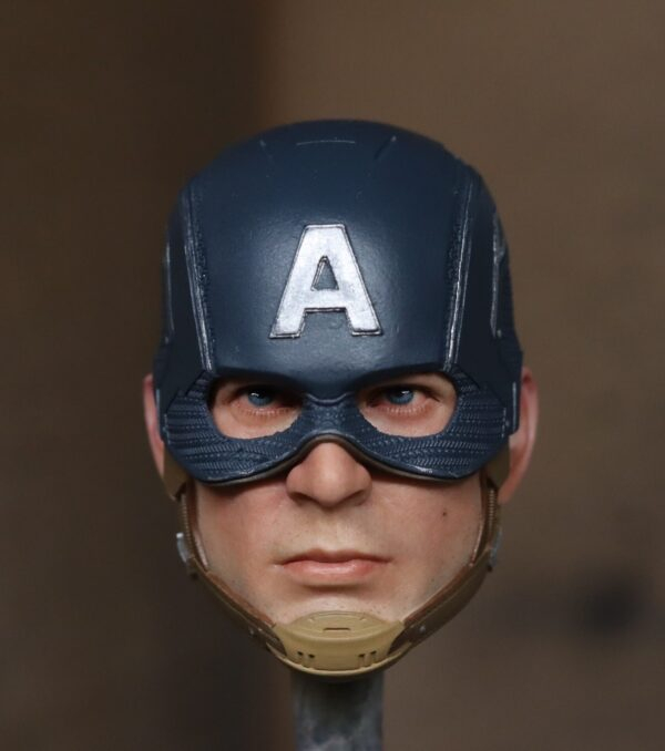 (1 In Stock) Captain America 1/6 Scale Custom Painted Action Figure Head Sculpt