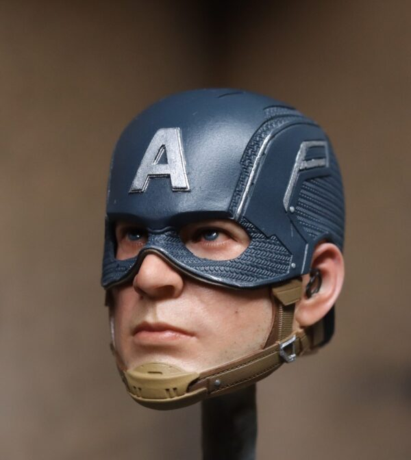 (1 In Stock) Captain America 1/6 Scale Custom Painted Action Figure Head Sculpt