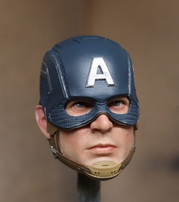 (1 In Stock) Captain America 1/6 Scale Custom Painted Action Figure Head Sculpt