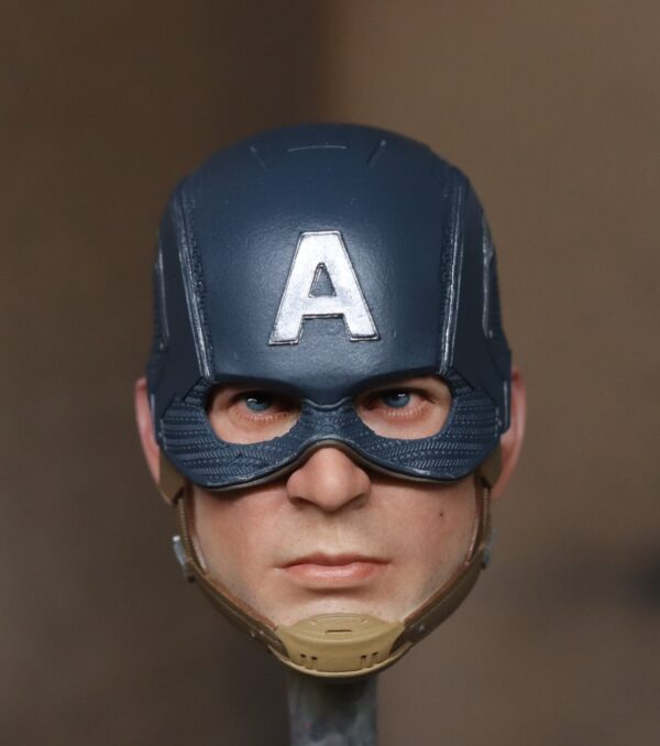 (1 In Stock) Captain America 1/6 Scale Custom Painted Action Figure Head Sculpt