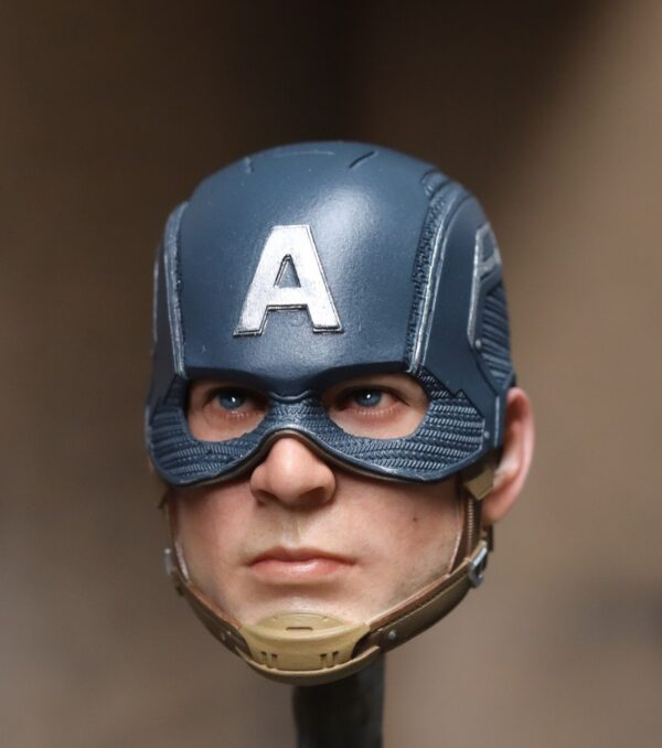 (1 In Stock) Captain America 1/6 Scale Custom Painted Action Figure Head Sculpt