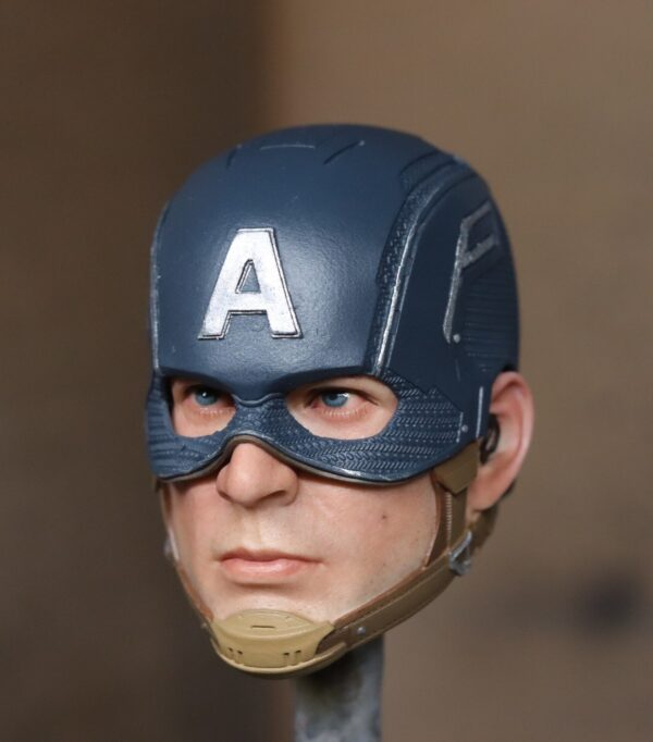 (1 In Stock) Captain America 1/6 Scale Custom Painted Action Figure Head Sculpt