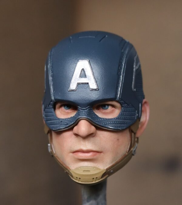 (1 In Stock) Captain America 1/6 Scale Custom Painted Action Figure Head Sculpt