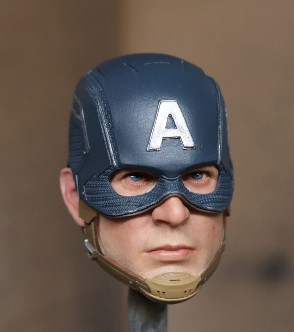(1 In Stock) Captain America 1/6 Scale Custom Painted Action Figure Head Sculpt