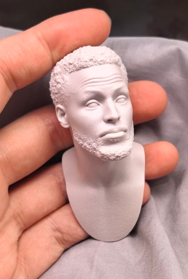 NBA Stephen Curry - 1/6 Scale Unpainted Action Figure Head Sculpt