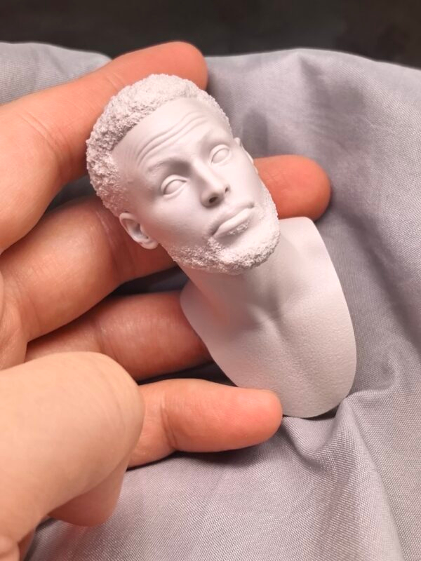 NBA Stephen Curry - 1/6 Scale Unpainted Action Figure Head Sculpt
