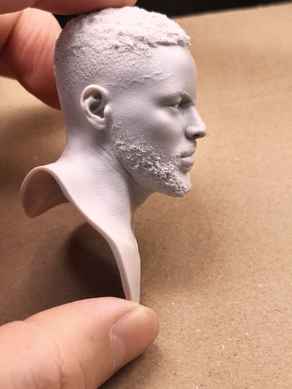 NBA Stephen Curry - 1/6 Scale Unpainted Action Figure Head Sculpt