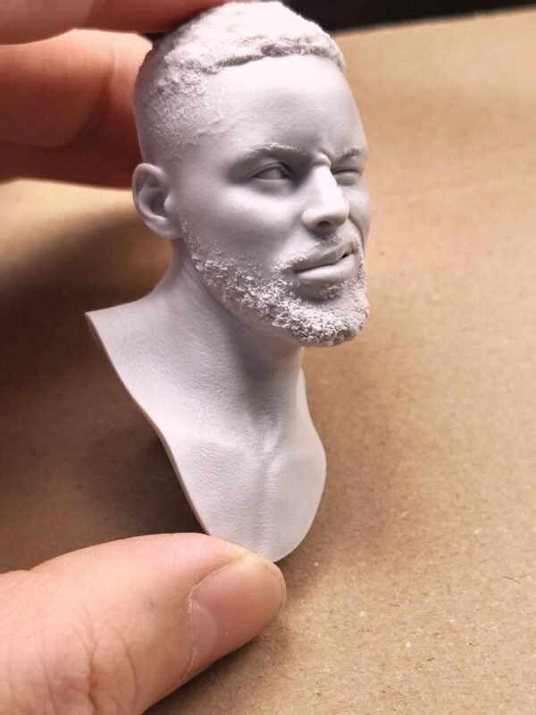NBA Stephen Curry - 1/6 Scale Unpainted Action Figure Head Sculpt